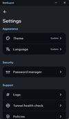 Windows - App settings