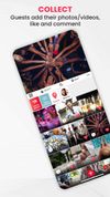 Guests can share their photos or videos from the camera or select them from their gallery.
They can also like and comment.