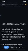 Voice Scroll following the script as it's read aloud