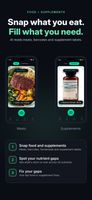 Snap what you eat, fill what you need. Photograph meals and supplement labels to log them in one place.