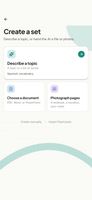 Create a set: from a topic, a document or photos