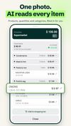 Receipt scanning: every product line with quantity, weight and category