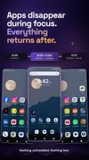 Apps disappear temporarily during focus.