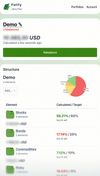 Portfolio example with user-defined segmentation and target allocations