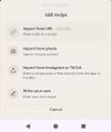 Add recipes from any website, photo, or Instagram, no manual typing required
