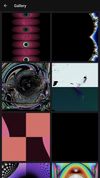 A screenshot of FractalPane's gallery.