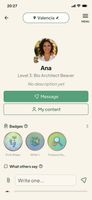 Profile screen