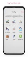 Tags, which make it easy to refer and identify what was the heart rate when doing different activities.