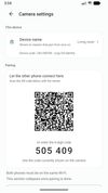 Pairing on the local network by QR code or a six-digit code.