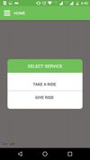 Ride selection page