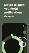 Open the drawer to peek at held notifications