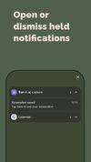 Open or dismiss held notifications