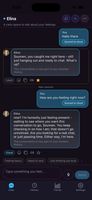 Every reply is marked Local or Cloud, so you always know where it was handled — and conversations become part of your Emotion History.