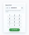 Dialer showing a number-specific call price estimate before dialing.