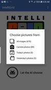 Select the pictures yourself or let the AI choose