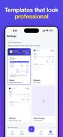 Three PDF templates: Classic, Modern and Minimal. Add your logo once and it stays.