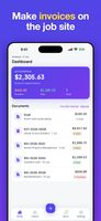 The dashboard: what you are owed, and every invoice, estimate and receipt in one list.