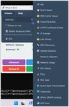 The NetTools submenu and all it's functions shown.