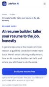 JobPilot AI's resume builder guide explains how job seekers can tailor their resumes to specific job opportunities using AI. Users can get started for free and create stronger, more targeted resumes.