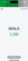 Walk timer showing 1:09.