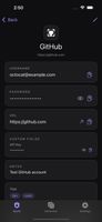 Entry detail with username, password, URL, custom fields, notes and tags.