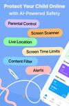 Parent dashboard: screen time, Screen Scanner, web history and YouTube at a glance
