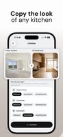 Copying the look of a reference kitchen. Per element you choose whether it comes from the reference, stays as it is in your own kitchen, or becomes something else, so your own layout is kept.