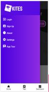 1. Visit website (https://ekites.in) or download
Ekites App
2. Click on Sign Up button to register.