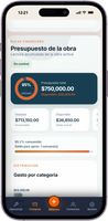 Monitoreo del flujo financiero y presupuesto en tiempo real. Controla el presupuesto total contra gastos ejecutados con medidores visuales.