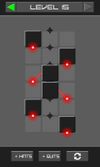Arrange blocks to lighten all targets.