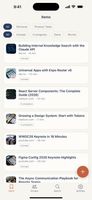 Your saved articles, videos and docs, with read-status at a glance