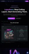 LayerAxon homepage — generate real editable layers instead of cutting them from a flat image.