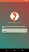 Welcome screen