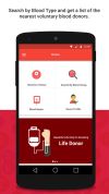 Search by blood type and get a list of the nearest voluntary blood donors