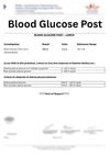 Blood Glucose Post Report Sample