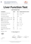 Liver Function Test Report Sample