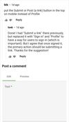 Discuss content with other users with a tree-based comment system.
