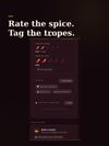 Spice ratings on a 5-pepper scale and trope tags