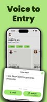 Add a loan by speaking naturally—names, amount, category, and date are filled in automatically.