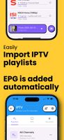 Import IPTV playlists; the EPG guide is added automatically