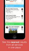 See the nearest results from all services in one place