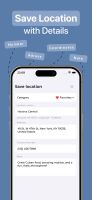 Save locations with useful details like address, notes, and contact info. Keep more than just a pin.