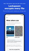 What others see: the same photo as it is stored on the phone, encrypted under a random name. Anyone who copies your storage gets only this.