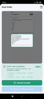 Scan a message screenshot and save the order with one tap. On-device OCR.