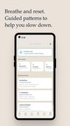 Breathe tab with one-tap Emergency Calm, quick routines (Morning Reset, Pre-Meeting, Wind Down), and full guided exercises including Box Breathing and 4-7-8.