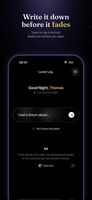 Dream entry screen with quick access to recording and journaling