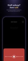 Quick Capture voice recording for logging dreams immediately after waking