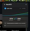 Running a connection quality test from the menu bar