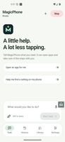MagicPhone task composer with text and Android voice input
