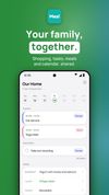 The Today screen: the day's events, tasks due today and meals in one place.